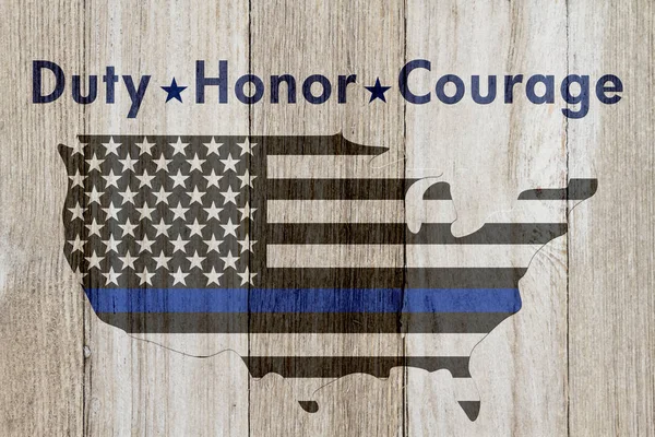 Duty Honor and Courage message — Stock Photo, Image