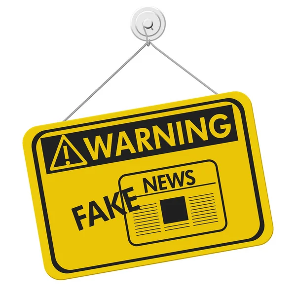 Fake News warning sign — Stock Photo, Image