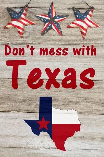 A rustic patriotic Texas message