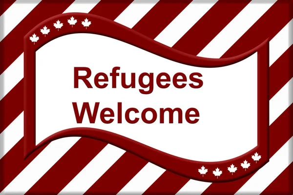 Канада є вітаючи біженців — стокове фото