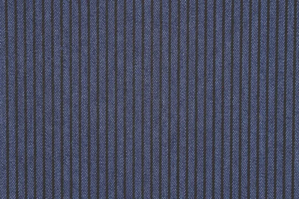 Denim azul oscuro con fondo de tela de rayas negras —  Fotos de Stock
