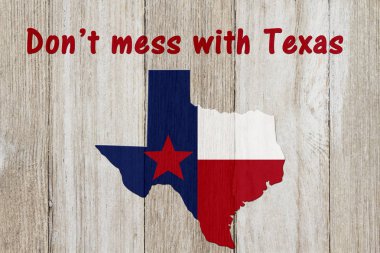 Rustik bir vatansever Texas mesaj