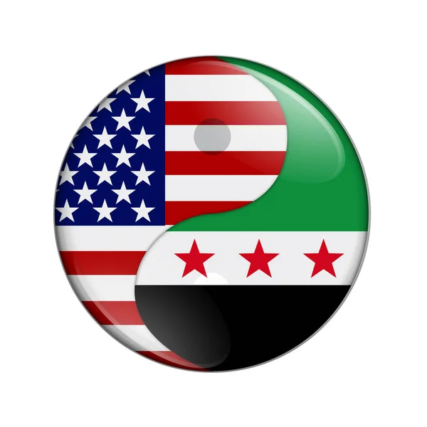 USA and Syria working together — Stock Photo, Image