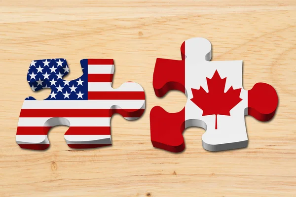 Relação entre EUA e Canadá — Fotografia de Stock