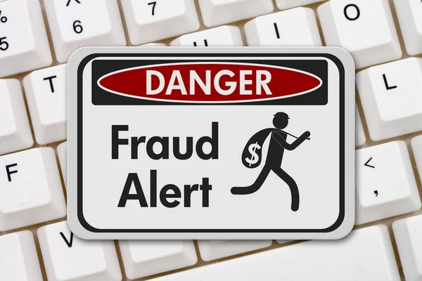 Fraud alert danger sign — Stock Photo, Image