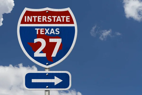 Υπογραφή αυτοκινητόδρομο Interstate 27 ΗΠΑ — Φωτογραφία Αρχείου