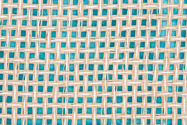 米色和深青色的木头编织背景 — 图库照片