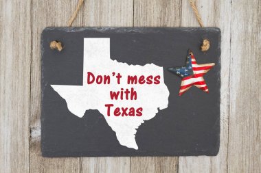 Rustik bir vatansever Texas mesaj
