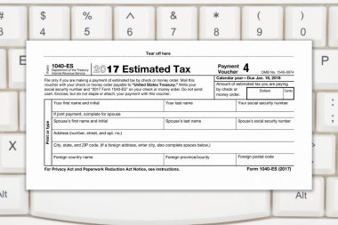 Bizi Federal vergi tahmini 1040 vergi gelir form