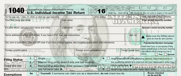 A US Federal tax Schedule C for 1040 income tax form