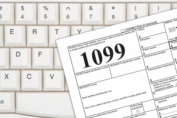 A US Federal tax 1099 income tax form — Stock Photo, Image