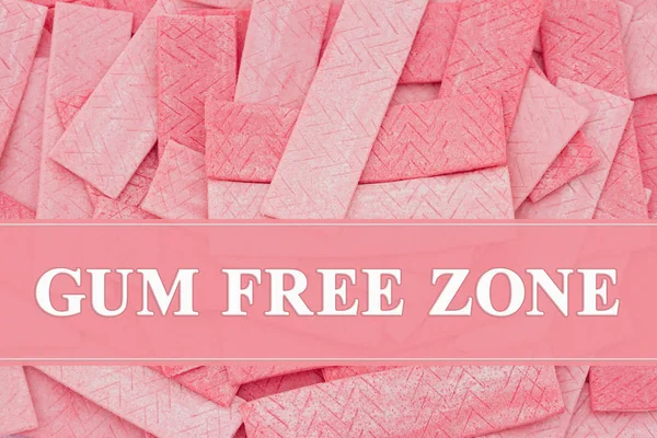 Messaggio Gum Free Zone — Foto Stock