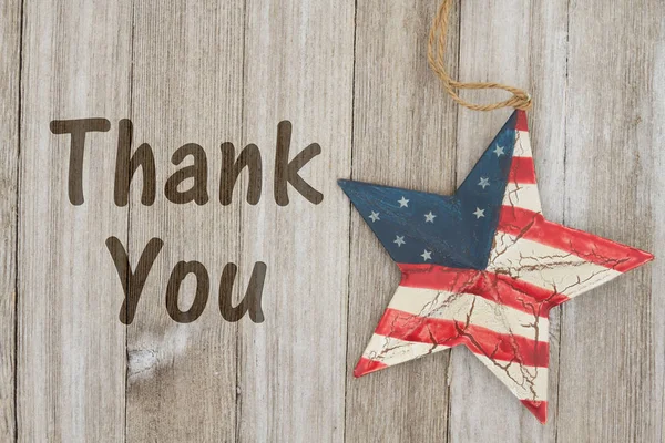 Estados Unidos patriótico mensaje de agradecimiento — Foto de Stock