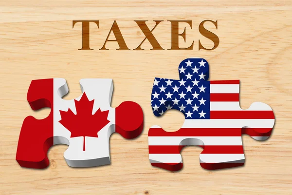 Kanadier zahlen amerikanische Steuern — Stockfoto