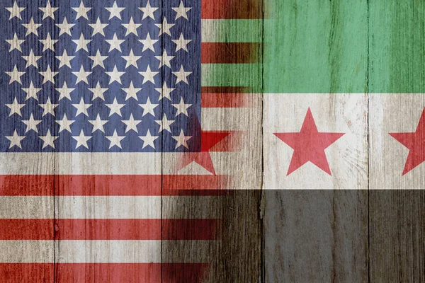 Relationen mellan Usa och Syrien — Stockfoto