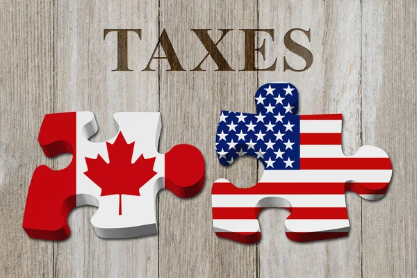 Canadenses pagando impostos americanos — Fotografia de Stock