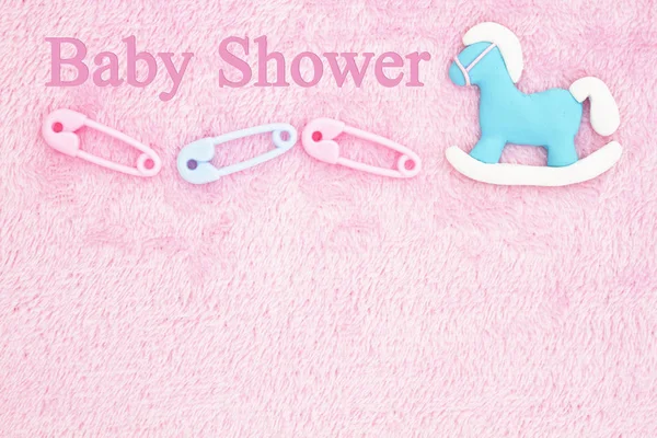 Viejo moda rosa bebé ducha fondo — Foto de Stock