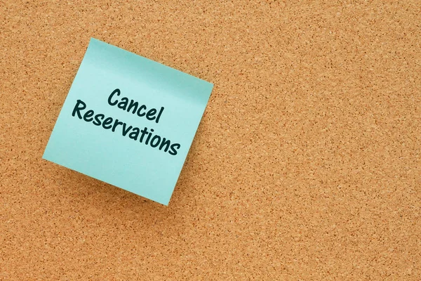 Reminder to cancel reservations — Stock Photo, Image