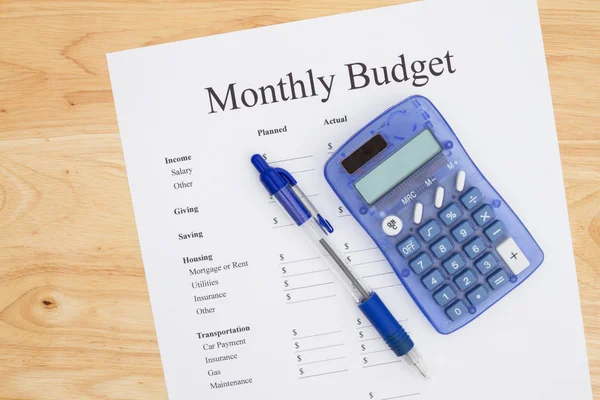 Creación de un presupuesto mensual — Foto de Stock