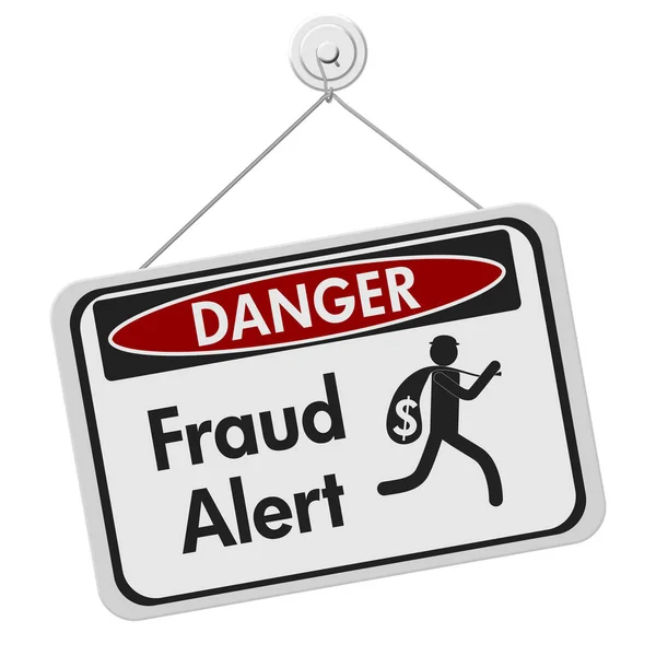 Sinal de perigo de alerta de fraude — Fotografia de Stock