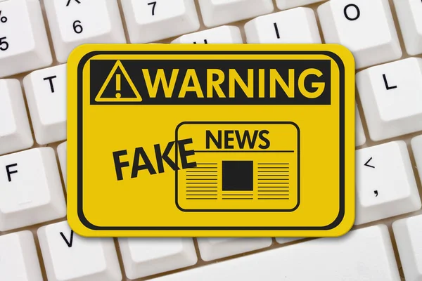 Fake News warning sign — Stock Photo, Image