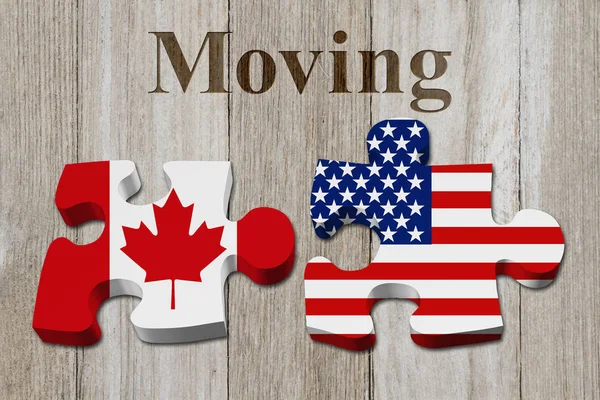 Moving from Canada to the USA — Stock Photo, Image