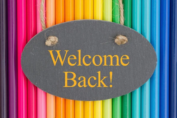 Welcome back message — Stock Photo, Image