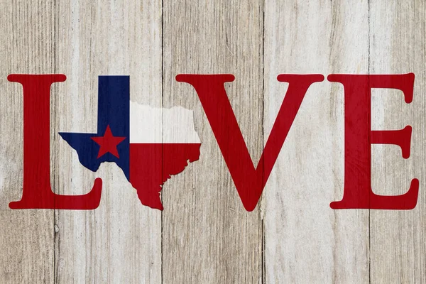 Rustykalne stary przekaz miłości Texas — Zdjęcie stockowe