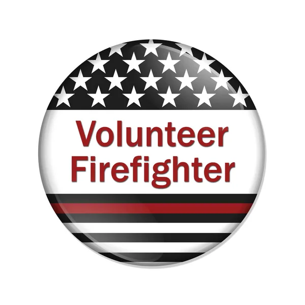 Volunteer Firefighter button — Stock Photo, Image