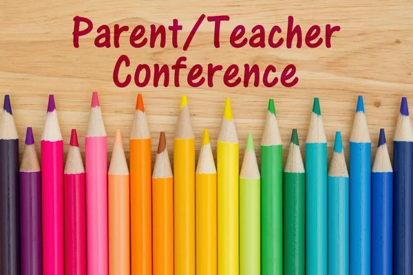 Komunikat konferencji nauczyciel rodzic — Zdjęcie stockowe