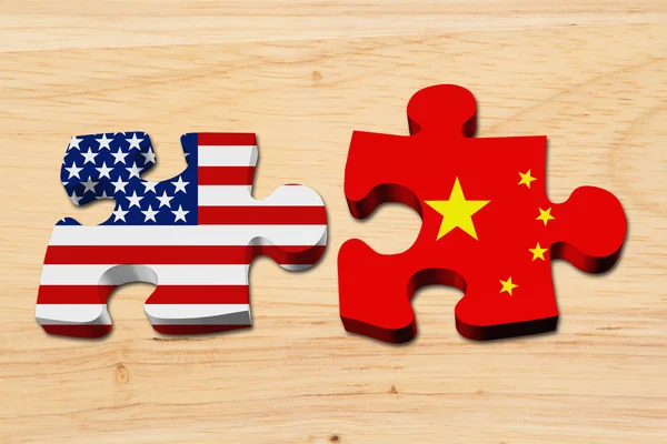 Relationship between the USA and China — Stock Photo, Image