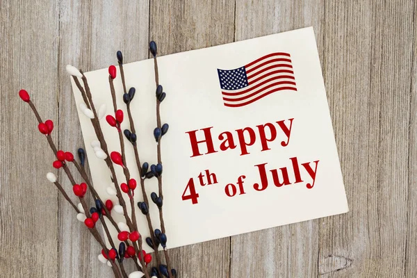 USA Happy Tarjeta de felicitación del 4 de julio —  Fotos de Stock