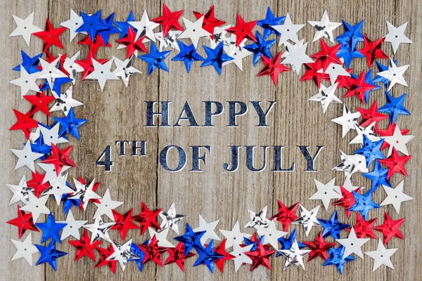 Happy 4 juli meddelande — Stockfoto