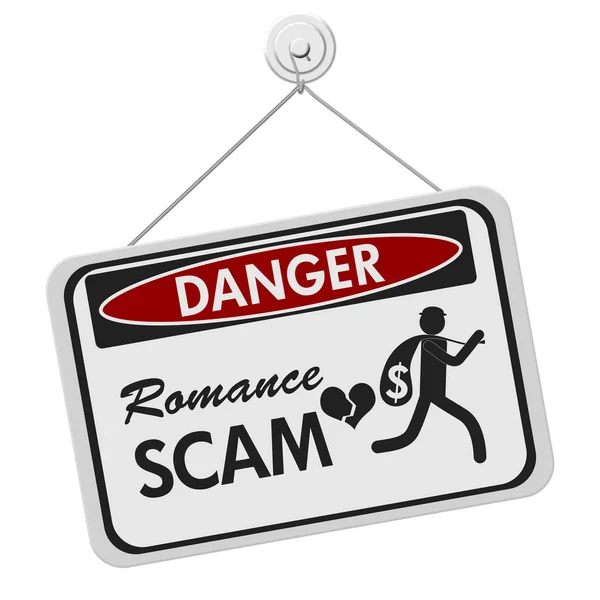 Romance Scam sinal de perigo — Fotografia de Stock