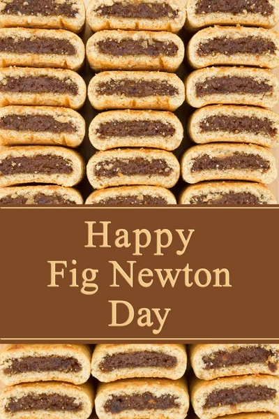 Happy Fig Newton Day greeting — Stock Photo, Image