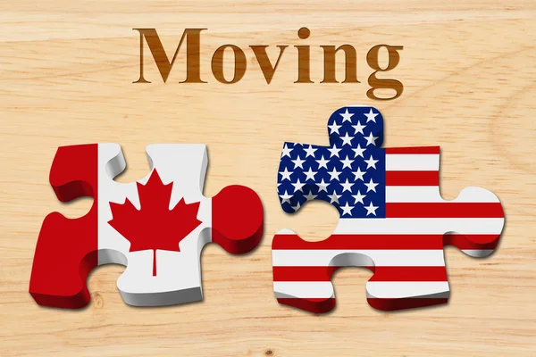 Trasferirsi dal Canada negli Stati Uniti — Foto Stock