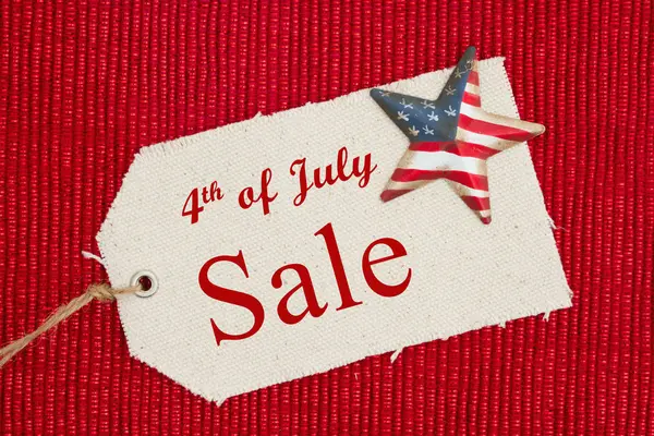4th of July verkoop bericht — Stockfoto