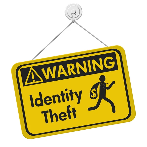 Aviso de roubo de identidade — Fotografia de Stock
