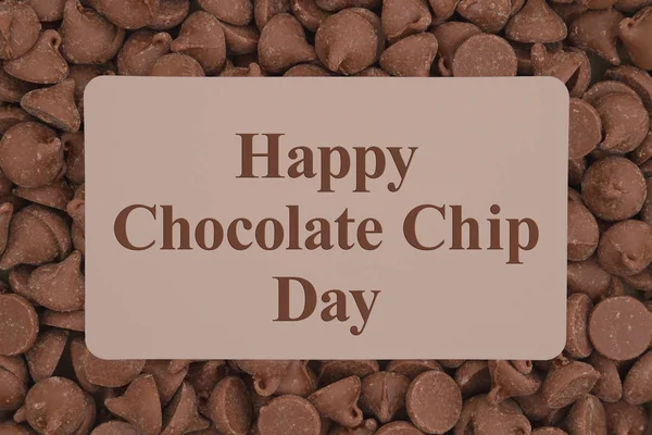 Happy Chocolate Chip Day greeting — Stock Photo, Image