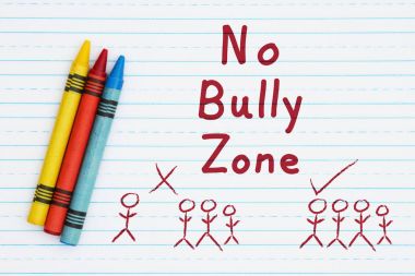 No bully message and graphic clipart
