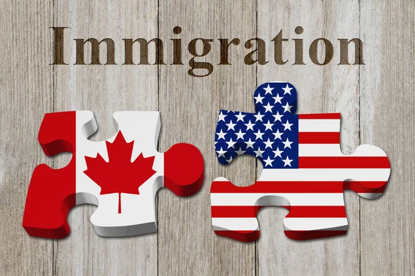 Immigrazione dal Canada negli Stati Uniti — Foto Stock