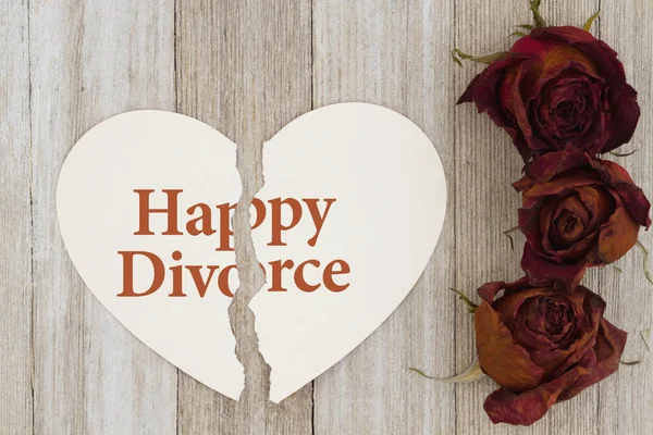 Feliz mensaje de divorcio — Foto de Stock