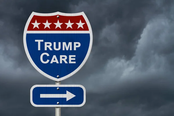 Señal de carretera de Trump Care — Foto de Stock