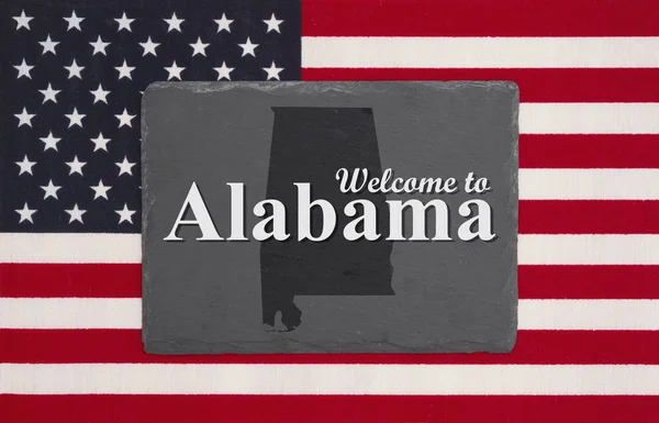 Bienvenido al mensaje de Alabama — Foto de Stock