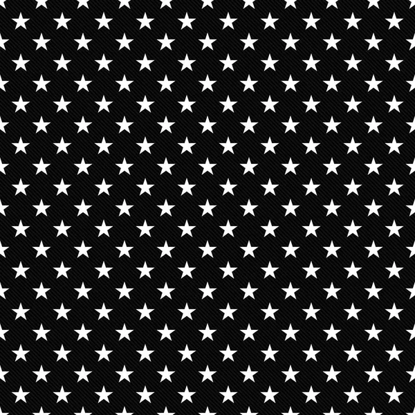 Preto e branco estrelas sem costura fundo padrão — Fotografia de Stock