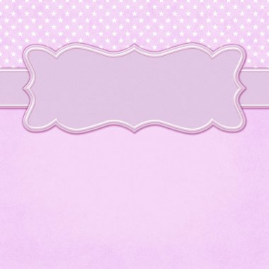 Pembe ve beyaz yıldız kopya alanı ile sınır kare