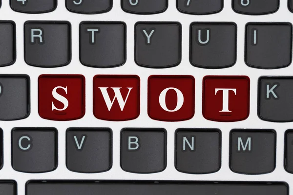 SWOT аналіз в Інтернеті — стокове фото