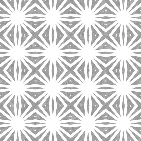 Gray star burst abstract geometric seamless textured pattern bac — Stock Photo, Image