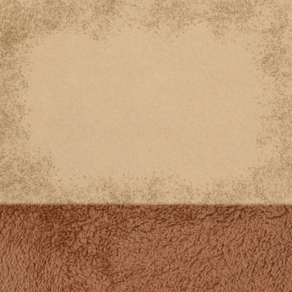 Brown textured sherpa and beige felt fabric material background — Stock Image Brown textured sherpa and beige felt fabric material background Royalty Free Stock Photos