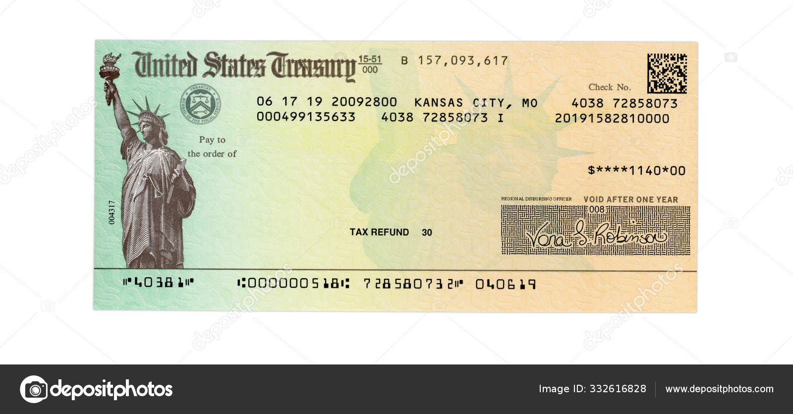 united-states-treasury-check-for-either-a-federal-tax-refund-or-stock